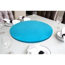 Ver imagem 3 de Prato Giratório Centro de Mesa Laqueado Azul Turquesa 60cm