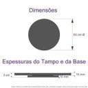 Ver imagem 4 de Prato Giratório Centro de Mesa Laqueado Azul Turquesa 60cm