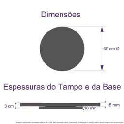 Prato Giratório Centro de Mesa Laqueado Azul Turquesa 60cm - 4