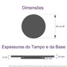Prato Giratório Centro de Mesa Laqueado Azul Turquesa 60cm - 4