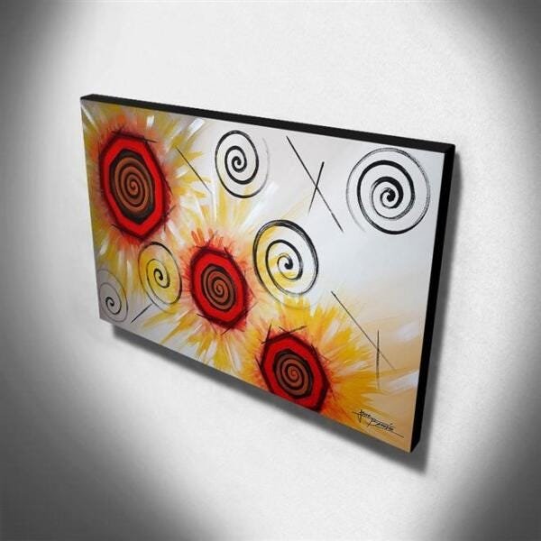 Quadro de Pintura Abstrato 70x120cm-1681 - 3
