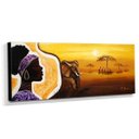 Ver imagem 2 de Quadro de Pintura Africana 40x105cm-1241
