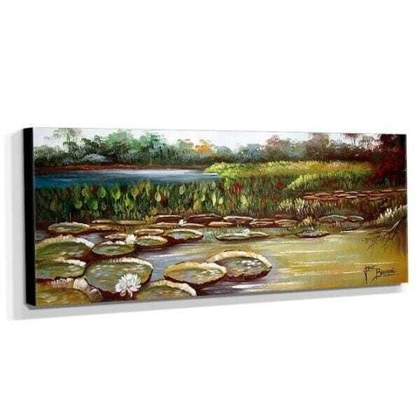 Quadro de Pintura Amazonas 40x105cm-1614 - 2