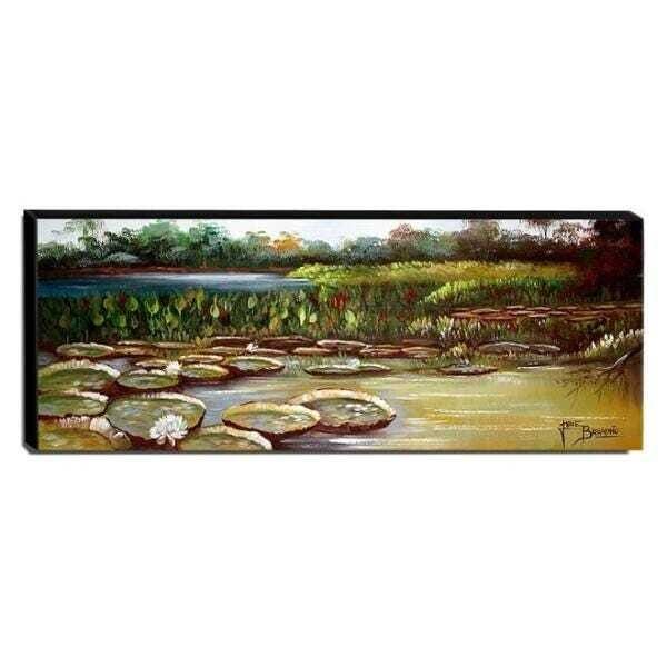 Quadro de Pintura Amazonas 40x105cm-1614 - 1