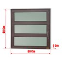 Ver imagem 4 de Basculante Alumínio 60 x 60 Elite V.Boreal Marrom Corten Brimak