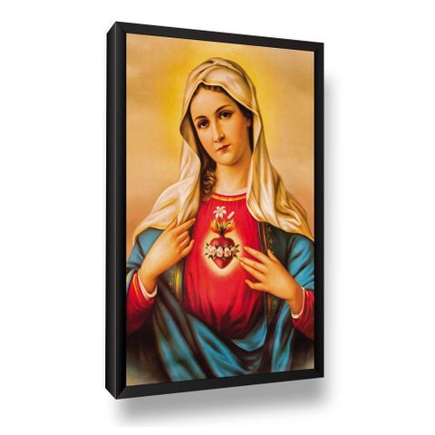Quadro Sagrado Coração Maria Imaculada C/ Moldura
