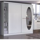 Ver imagem 1 de Guarda-Roupa Casal com Espelho 2 Portas e Prateleiras Em Vidro F537 Kappesberg