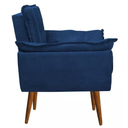 Ver imagem 2 de Poltrona Decorativa Sala Recepção Escritório Opala Azul Marinho