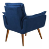 Poltrona Decorativa  Sala Recepção Escritório Opala Azul Marinho - 3