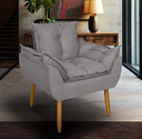 Ver imagem 1 de Poltrona Decorativa Opala -cinza