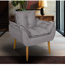 Ver imagem 1 de Poltrona Decorativa Opala -cinza