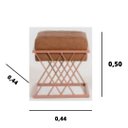 Ver imagem 3 de Kit 3 puffs decorativos paris-pintura cobre