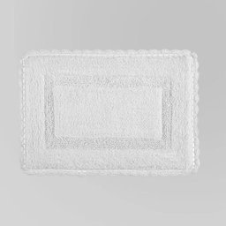 Tapete Crochê Retangular 60 x 1,20 M - Branco - 1