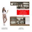 Ver imagem 6 de Armário de Cozinha Compacta 180cm Rustic Branco Glamy Madesa 08