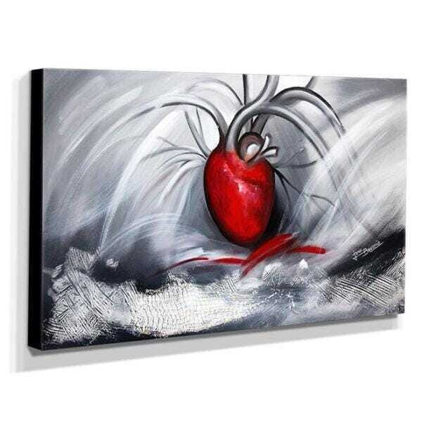 Quadro de Pintura Coração 60x105cm-1319 - 2
