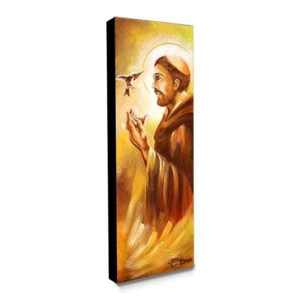 Quadro de Pintura São Francisco de Assis 105x35cm-1496 - 2