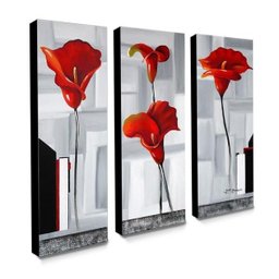 Quadros de Pintura Copos de Leite 105x40cm-1509 - 2