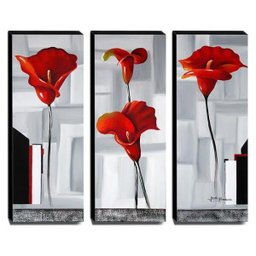 Quadros de Pintura Copos de Leite 105x40cm-1509 - 1