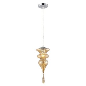 Lustre Pendente Pingente Gota Vidro Âmbar Moderno Delicado Luxo Sala Quarto Cabeceira Cozinha Inl89