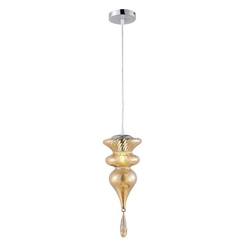 Lustre Pendente Pingente Gota Vidro Âmbar Moderno Delicado Luxo Sala Quarto Cabeceira Cozinha Inl89