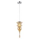 Ver imagem 1 de Lustre Pendente Pingente Gota Vidro Âmbar Moderno Delicado Luxo Sala Quarto Cabeceira Cozinha Inl89