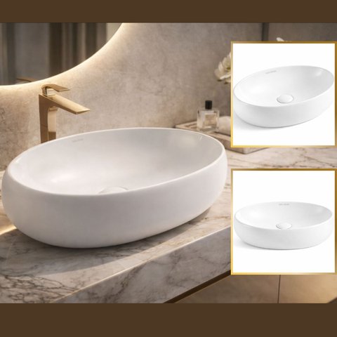 Cuba Cerâmica Sobrepor Oval 48x35x14,5