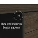 Ver imagem 6 de Escrivaninha Mesa Escritório em L Diretor Tamburato Le com 4 Gavetas 180cm Marrom/Charuto/Preto Artany