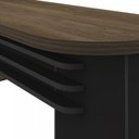 Ver mais imagens de Escrivaninha Mesa Escritório em L Diretor Tamburato Le com 4 Gavetas 180cm Marrom/Charuto/Preto Artany