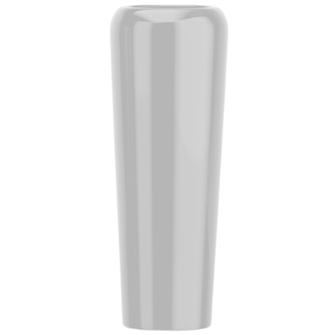 Vaso Decorativo Fibra de Vidro Florida P 65cm Cinza Claro Brilho Lindo Vaso