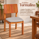 Ver imagem 6 de Cadeira de Jantar Turmalina Elegante em Madeira e Linho Bege