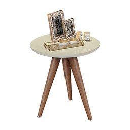 Mesinha Decorativa de Canto Lateral Retrô - Off White - 3