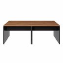 Ver imagem 4 de Estação de Trabalho 4 Lugares 2,20m X 1,40m Pé Painel F5 Cor:nogal com Preto