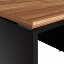 Ver imagem 5 de Estação de Trabalho 4 Lugares 2,20m X 1,40m Pé Painel F5 Cor:nogal com Preto