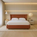 Ver imagem 4 de Cama Japonesa com Cabeceira Corea Seo Queen Linho Terracota - Sallar Home