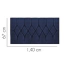 Ver imagem 2 de Painel Estofada Istambul Botão Capitonê 140cm Casal para Cama Box Quarto Suede Azul Marinho - Gat