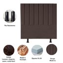 Ver imagem 4 de Cabeceira Estofada Cama Box Solteiro 100 Cm Mavie Veludo:marrom