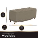 Ver imagem 2 de Calçadeira Baú King Size Estofada Maitê Bege Escuro