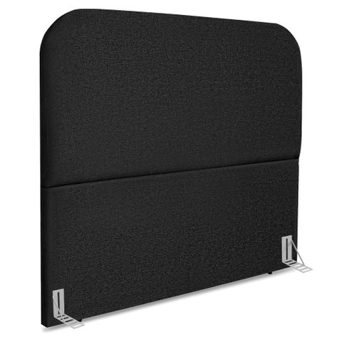 Cabeceira Casal 140 Cm com Frame Alana Linho Preto Artte