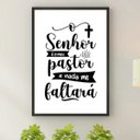 Ver imagem 1 de Quadro o Senhor É Meu Pastor - Minimalista 45x34cm - com Vidro:moldura Preta