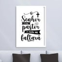 Ver imagem 2 de Quadro o Senhor É Meu Pastor - Minimalista 45x34cm - com Vidro:moldura Preta