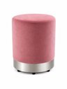 Ver imagem 1 de Kit de Puff com Rodapé Prata Rosa Antigo Veludo - Let Móveis