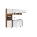 Ver imagem 2 de Cozinha Compacta Aurora com Balcão de Pia 120cm sem Tampo/cuba - Cinamomo/branco Aramóveis