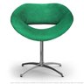 Cadeira Beijo Verde Poltrona Decorativa com Base Giratória - 1