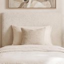 Ver imagem 2 de Cabeceira Painel Suspenso Solteiro 90 cm Luna Retangular Boucle Bege Artte