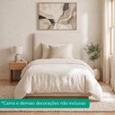 Ver imagem 7 de Cabeceira Painel Suspenso Solteiro 90 cm Luna Retangular Boucle Bege Artte
