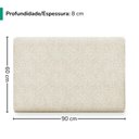 Ver imagem 3 de Cabeceira Painel Suspenso Solteiro 90 cm Luna Retangular Boucle Bege Artte