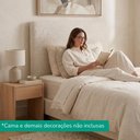 Ver imagem 6 de Cabeceira Painel Suspenso Solteiro 90 cm Luna Retangular Boucle Bege Artte