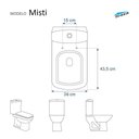 Ver imagem 3 de Assento Sanitário com Amortecedor Misti Branco para Vaso Icasa com Ferragem Dourada