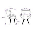 Ver imagem 3 de Kit 2 Poltronas Decorativas Cadeiras Egg Azul Turquesa com Base Fixa de Madeira