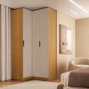 Ver imagem 1 de Módulo de Canto Reto 3 Portas 100% Mdf Altezza Clean